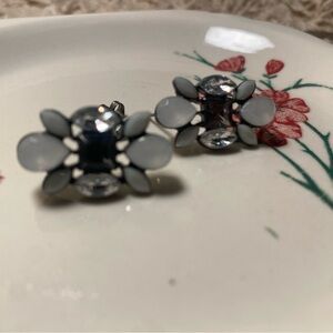 Modern Elegant Silver and White Costume Jewelry Earrings